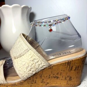 *SOLD* Anklet AB Crystal & Mystic Topaz Stretchy Ankle Bracelet